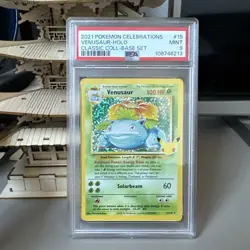 Pokemon TCG Venusaur Holo Rare Card 15/102 Celebrations 25th PSA 9 - Image 1