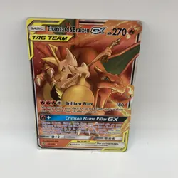 Pokemon TCG Charizard Braixen Tag Team GX Cosmic Eclipse 22/236 Holo Ultra Rare - Image 2
