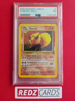 PSA 7 Flareon 3/64 Jungle Holo Rare graded Pokemon Card - Image 1
