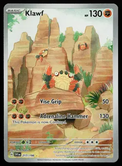Klawf 217/198 Holo Illustration Rare Scarlet & Violet Base Pokemon Card - Image 1