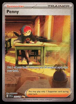 Penny 252/198 Holo SIR Scarlet & Violet Base Set Pokemon Card - Image 1