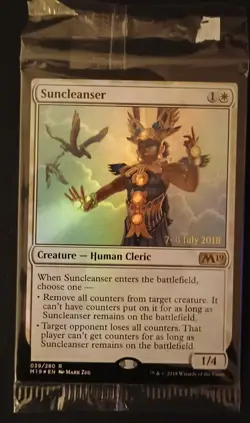 Suncleanser SEALED PRERELEASE STAMPED Magic the Gathering MTG Card FOIL PROMO - Image 1