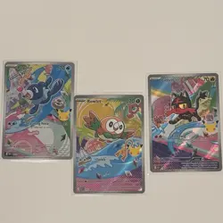 Pokemon TCG First Partner illustration 2026: Popplio, Rowlet, Litten Pack Fresh - Image 1