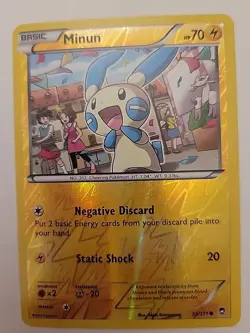 Pokemon TCG Minun Furious Fists 32/111 Reverse Holo Never Played NM - Image 1