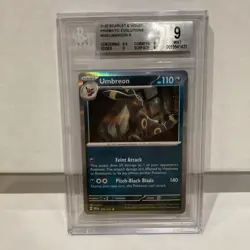 2025 POKEMON SCARLET & VIOLET PRISMATIC EVOLUTIONS REVERSE FOIL UMBREON BGS 9 - Image 1