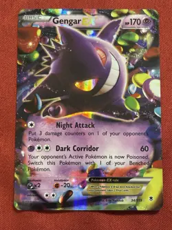 Gengar EX 34/119 Pokemon TCG Ultra Rare Holo XY Phantom Forces NM - Image 1