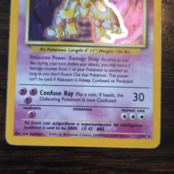Pokemon Alakazam 1/102 Base Set Holo Rare 1999 Stage 2 80 HP - Image 2
