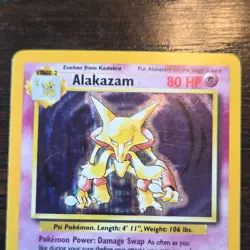 Pokemon Alakazam 1/102 Base Set Holo Rare 1999 Stage 2 80 HP - Image 3