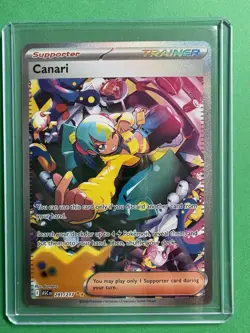 Pokemon Canari Trainer Supporter 291/217 ASC Rare Full Art Holo 2026 English - Image 3