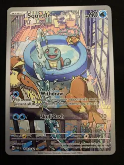 Pokemon TCG Squirtle 148/142 Stellar Crown Illustration Rare, English Edition - Image 1