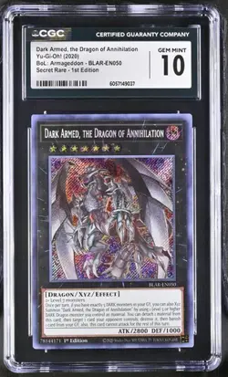Dark Armed, The Dragon Of Annihilation*CGC 10* BLAR-EN050*POP 2*Secret Rare*2020 - Image 1
