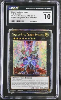 Galaxy-Eyes Cipher Dragon *CGC 10* MP24-EN044 *POP 3* QCSR * Yugioh - Image 1