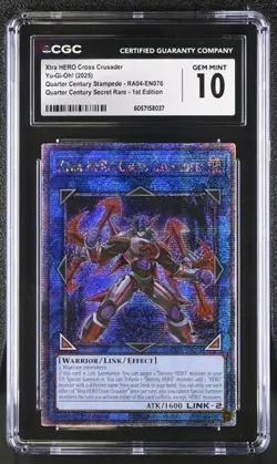 Xtra HERO Cross Crusader *CGC 10* RA04-EN076 *POP 1* QCSR * Yugioh - Image 1
