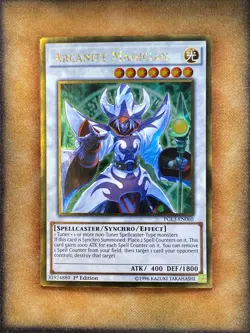 Yugioh Arcanite Magician PGL3-EN060 Gold Rare 1st Ed LP - Image 1
