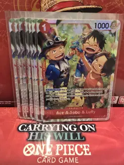 1x - One Piece TCG - Carrying on His Will - Ace & Sabo & Luffy OP13-007 SR - NM - Image 1