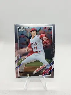 SHOHEI OHTANI 2021 TOPPS CHROME BASEBALL LOS ANGELES ANGELS #159 - Image 2
