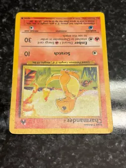 Charmander 046/102 Base Set Regular Common HP/DMG Vintage Pokemon Card 1999 - Image 4