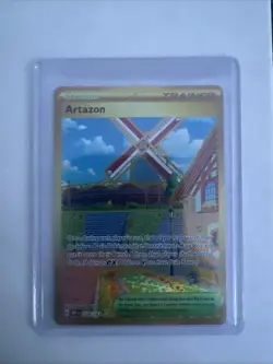 2023 Artazon Trainer 229/197 Obsidian Flames Gold Full Art Pokemon Card - Image 1