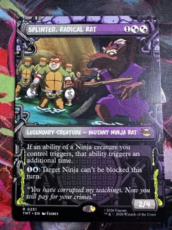 Showcase SPLINTER, RADICAL RAT mtg NM-M Teenage Mutant Ninja Turtles 1 Rare - Image 1
