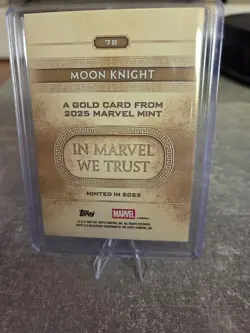 2025 Topps Marvel Mint #78 Moon Knight Gold Card /75 - Image 2