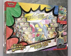Pokemon Ascended Heroes Mega Lucario Premium Poster Collection Box TCG - Image 1