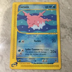 Pokemon TCG - Corsola - 102/165 - Expedition - Common - 2002 - Image 1