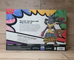 Pokemon Ascended Heroes Mega Lucario Premium Poster Collection Box New & Sealed - Image 3