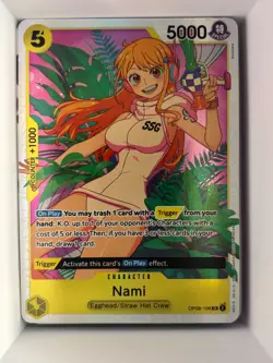 OP08-106 Nami English SR One Piece TCG Card Game - Image 1