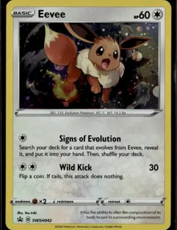 Eevee Promo SWSH: Sword & Shield Promo Cards SWSH042 Colorless Holo Pokemon Card - Image 1