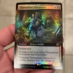 Nm Triumphant Adventurer Extended Art Foil FORGOTTEN REALMS MTG Magic The Gather - Image 1