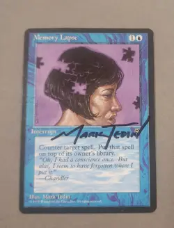 MTG Magic Memory Lapse (V2) Signed Artist Proof X1 Homelands HML Mark Tedin - Image 1