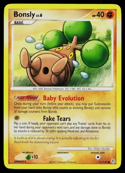 Pokemon Card - Bonsly Diamond and Pearl 71/130 Common - Image 1