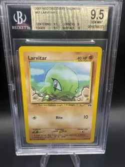 Larvitar 57/75 Neo Discovery Regular BGS 9.5 Pokemon Mint Vintage WOTC - Image 1
