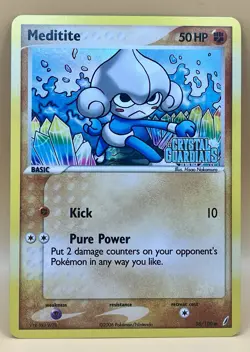 Meditite 56/100– Crystal Guardians (Stamped) - NM - 2006 Pokemon TCG - Image 1