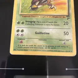 Pokemon TCG WOTC Base Set 2 Pinsir 29/130 Non Holo Rare Vintage LP * - Image 2