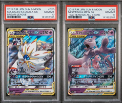 SEQUENTIAL PSA 10 SOLGALEO LUNALA GX 020 MEWTWO & MEW GX 052 JAPANESE POKEMON - Image 1