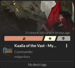 Kaalia of the Vast 100 PROXY Card Commander Deck - Sleeved - Image 1
