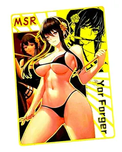 Waifu Anime Cards TCG | Yor Forger - Spy x Family [ METAL CARD ] limited 080/200 - Image 1