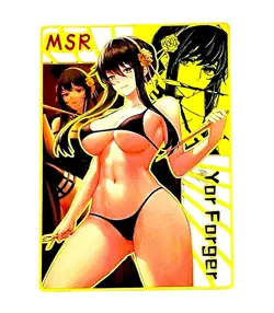 Waifu Anime Cards TCG | Yor Forger - Spy x Family [ METAL CARD ] limited 080/200 - Image 2