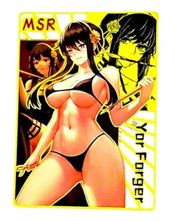 Waifu Anime Cards TCG | Yor Forger - Spy x Family [ METAL CARD ] limited 080/200 - Image 3