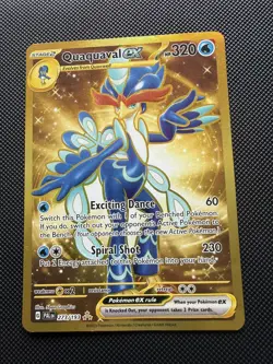 Quaquaval EX 273/193 Sv02 Holo Card Paldea Evolved Gold MP - Image 1