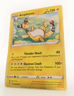 Ampharos 56/203 NON HOLO Rare Pokemon TCG Evolving Skies Card - Image 1