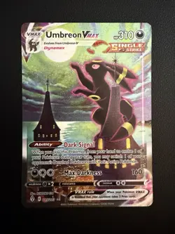 Pokemon TCG Umbreon VMAX Holo Secret Rare Card Evolving Skies 215/203 - Image 1