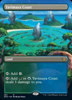 Yavimaya Coast (Borderless Alternate Art) [Dominaria United] Foil Near Mint - Image 1