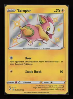 Yamper SV039/SV122 Rare Shiny Shining Fates Shiny Vault Pokemon Near Mint - Image 1