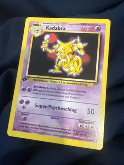Pokemon Kadabra Card Base Set German 1st Edition Card 32/102 NM - Image 1