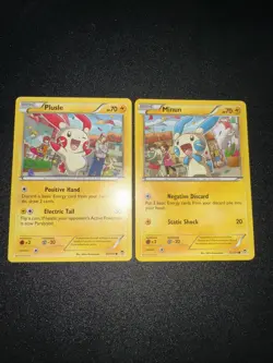 Pokemon TCG Plusle 31/111 & Minun 32/111 XY Furious Fists Connecting Art MP - Image 1