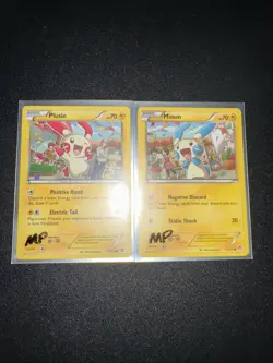 Pokemon TCG Plusle 31/111 & Minun 32/111 XY Furious Fists Connecting Art MP - Image 3