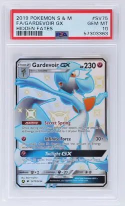 2019 Pokemon Sun And Moon Hidden Fates Gardevoir Gx #SV75 PSA 10 Gem Mint Full - Image 1