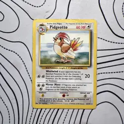 Pokemon TCG Pidgeotto 22/102 Base Set Non-Holo Rare Heavy Played - Image 1